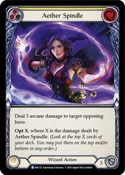 Aether Spindle (Yellow) [ARC127] Unlimited Edition Rainbow Foil Flesh And Blood Single Flesh And Blood   