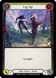 Leg Tap (Yellow) [WTR102-C] Alpha Print Rainbow Foil Flesh And Blood Single Flesh And Blood   