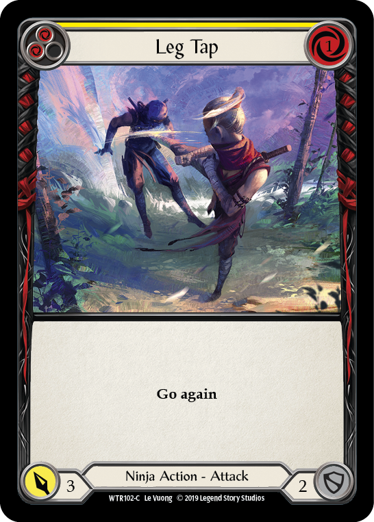 Leg Tap (Yellow) [WTR102-C] Alpha Print Rainbow Foil Flesh And Blood Single Flesh And Blood   