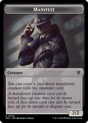 Insect (0016) // Manifest Double-Sided Token [Tokens] Murders at Karlov Manor Commander Tokens MTG Single Magic: The Gathering