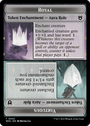 Copy // Royal Role / Virtuous Role Double-Sided Token [Tokens] Wilds of Eldraine Commander Tokens MTG Single Magic: The Gathering