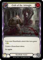 Oath of the Arknight (Yellow) [ARC092-R] 1st Edition Rainbow Foil Flesh And Blood Single Flesh And Blood   
