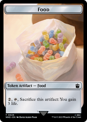 Dalek // Food (0025) Double-Sided Token [Tokens] Doctor Who Tokens MTG Single Magic: The Gathering