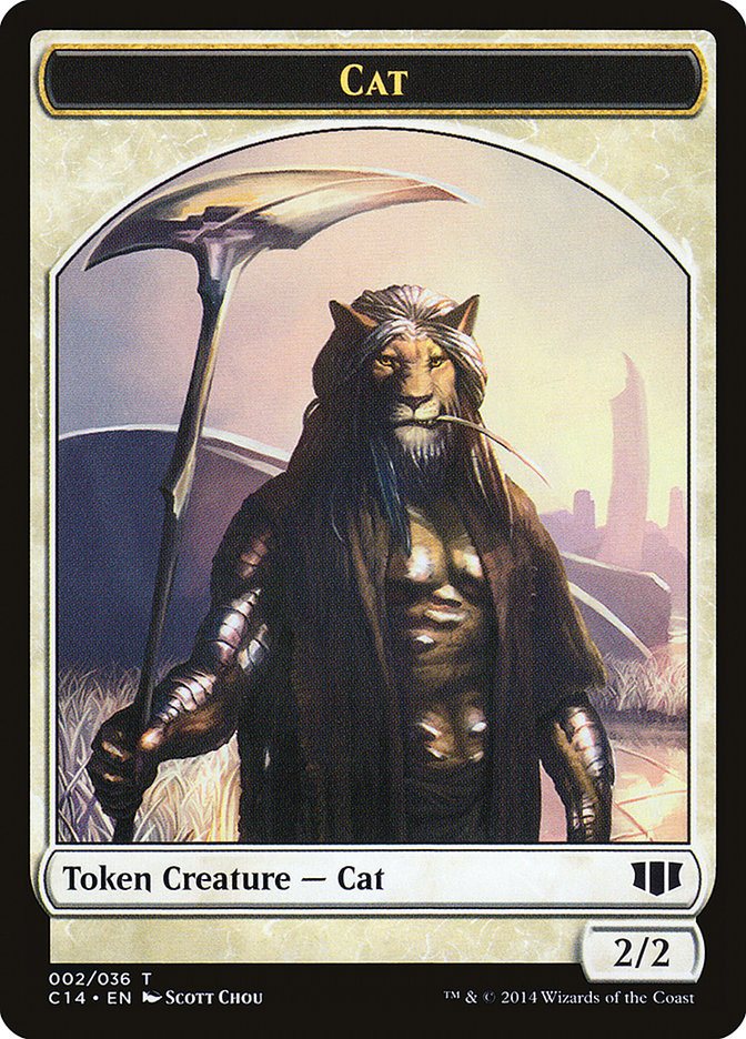 Angel // Cat Double-Sided Token [Commander 2014 Tokens] MTG Single Magic: The Gathering   