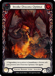 Invoke Dracona Optimai // Dracona Optimai (Marvel) [UPR006] (Uprising)  Cold Foil Flesh And Blood Single Flesh And Blood   
