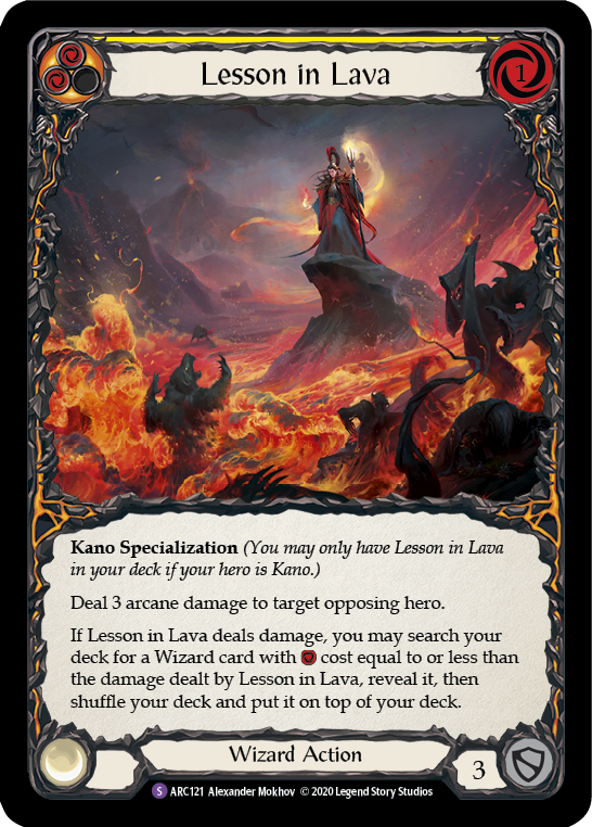 Lesson in Lava [ARC121] Unlimited Edition Rainbow Foil Flesh And Blood Single Flesh And Blood   