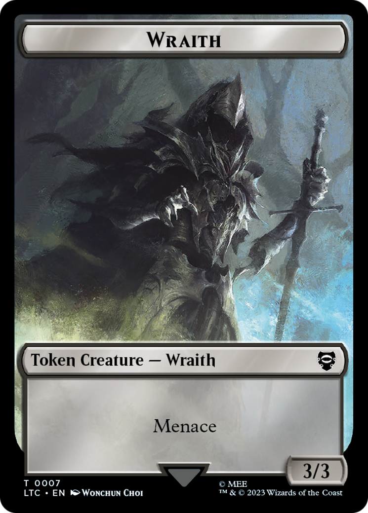 Goblin // Wraith Double-Sided Token [The Lord of the Rings: Tales of Middle-Earth Commander Tokens] MTG Single Magic: The Gathering   