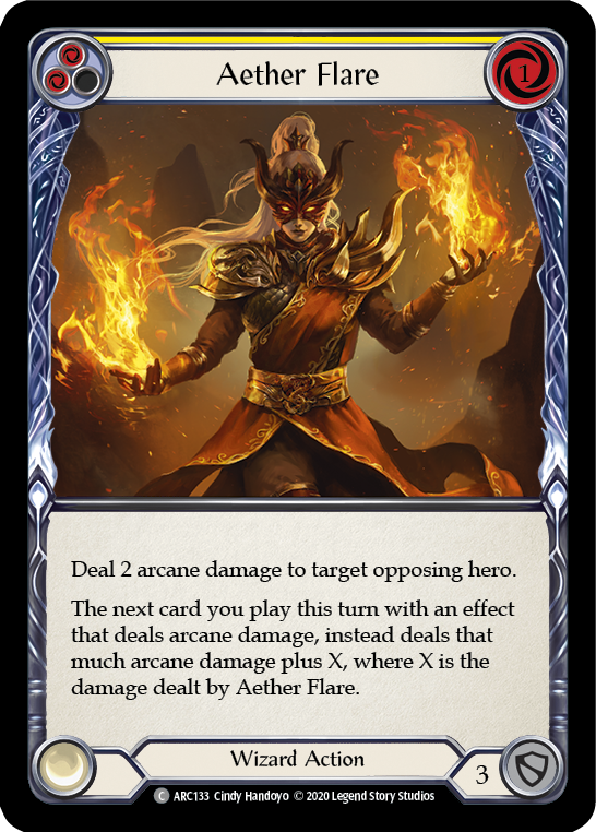 Aether Flare (Yellow) [ARC133] Unlimited Edition Normal Flesh And Blood Single Flesh And Blood   