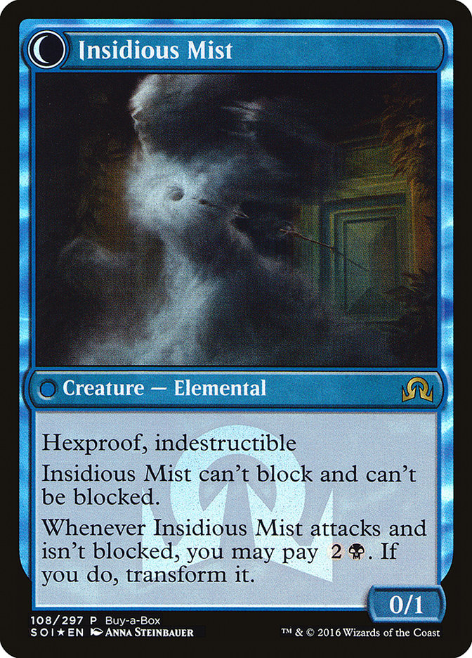 Elusive Tormentor // Insidious Mist (Buy-A-Box) [Shadows over Innistrad Promos] MTG Single Magic: The Gathering   
