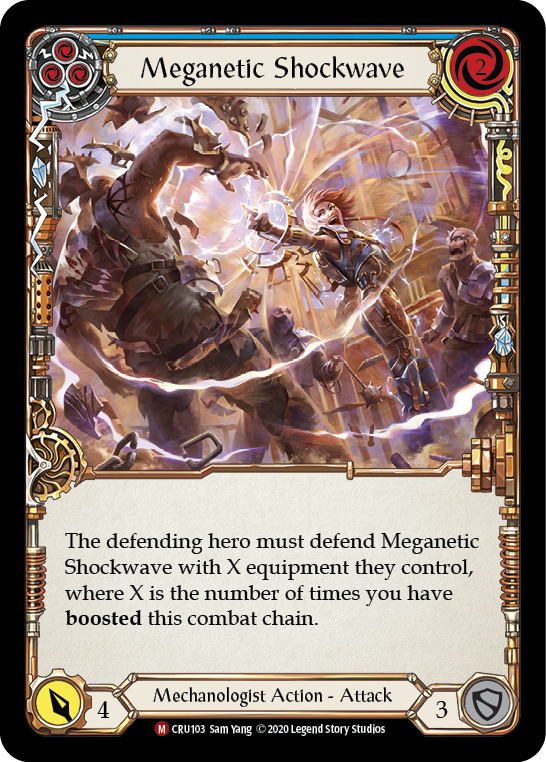 Meganetic Shockwave [CRU103] 1st Edition Normal Flesh And Blood Single Flesh And Blood   