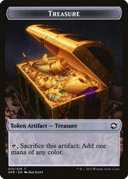 Wolf (014) // Treasure (015) Double-Sided Token [Challenger Decks 2022 Tokens] MTG Single Magic: The Gathering   