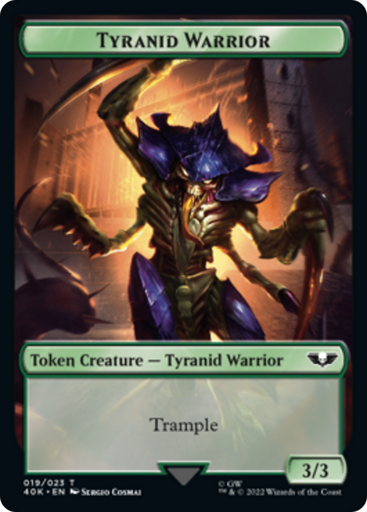 Tyranid (17) // Tyranid Warrior Double-Sided Token [Tokens] Warhammer 40,000 Tokens MTG Single Magic: The Gathering