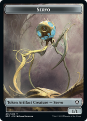 Servo // Phyrexian Horror Double-Sided Token [Tokens] The Brothers' War Commander Tokens MTG Single Magic: The Gathering