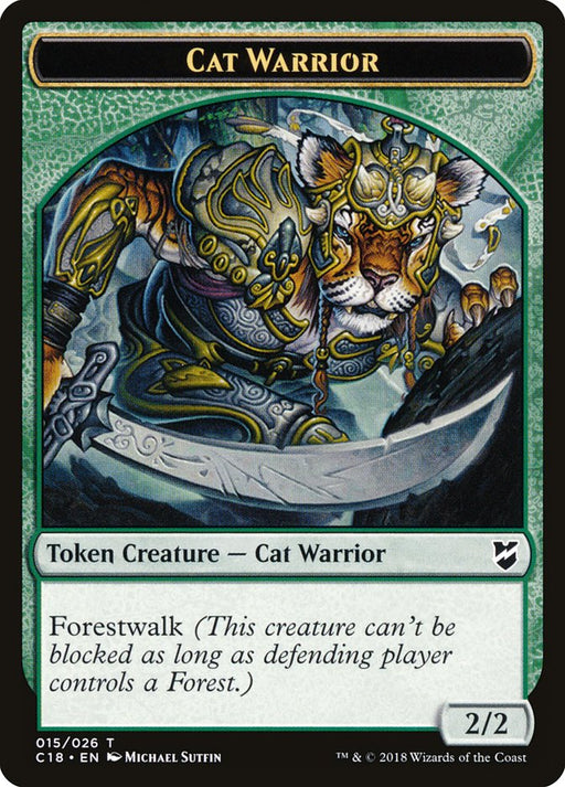 Cat Warrior Token [Tokens] Commander 2018 Tokens MTG Single Magic: The Gathering
