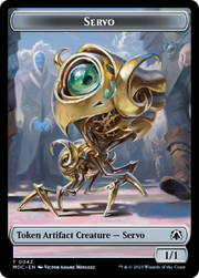 Feather // Servo Double-Sided Token [Tokens] March of the Machine Commander Tokens MTG Single Magic: The Gathering