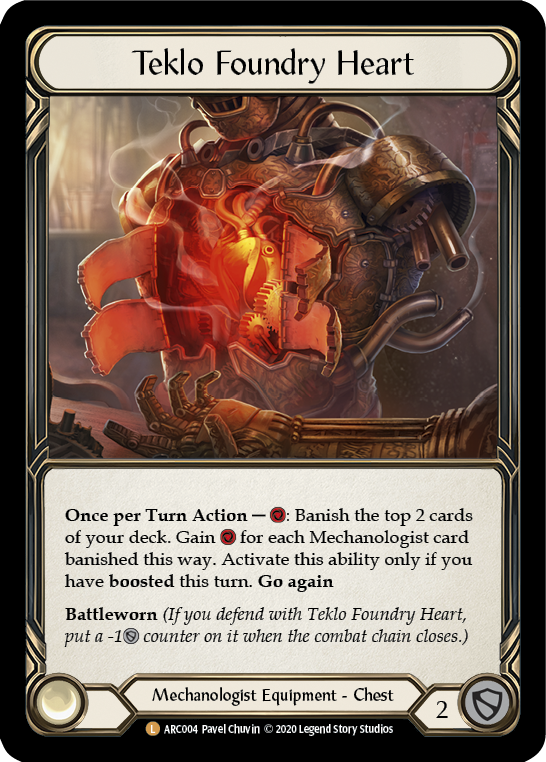 Teklo Foundry Heart [ARC004] Unlimited Edition Rainbow Foil Flesh And Blood Single Flesh And Blood   