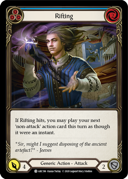Rifting (Blue) [ARC196] Unlimited Edition Rainbow Foil Flesh And Blood Single Flesh And Blood   