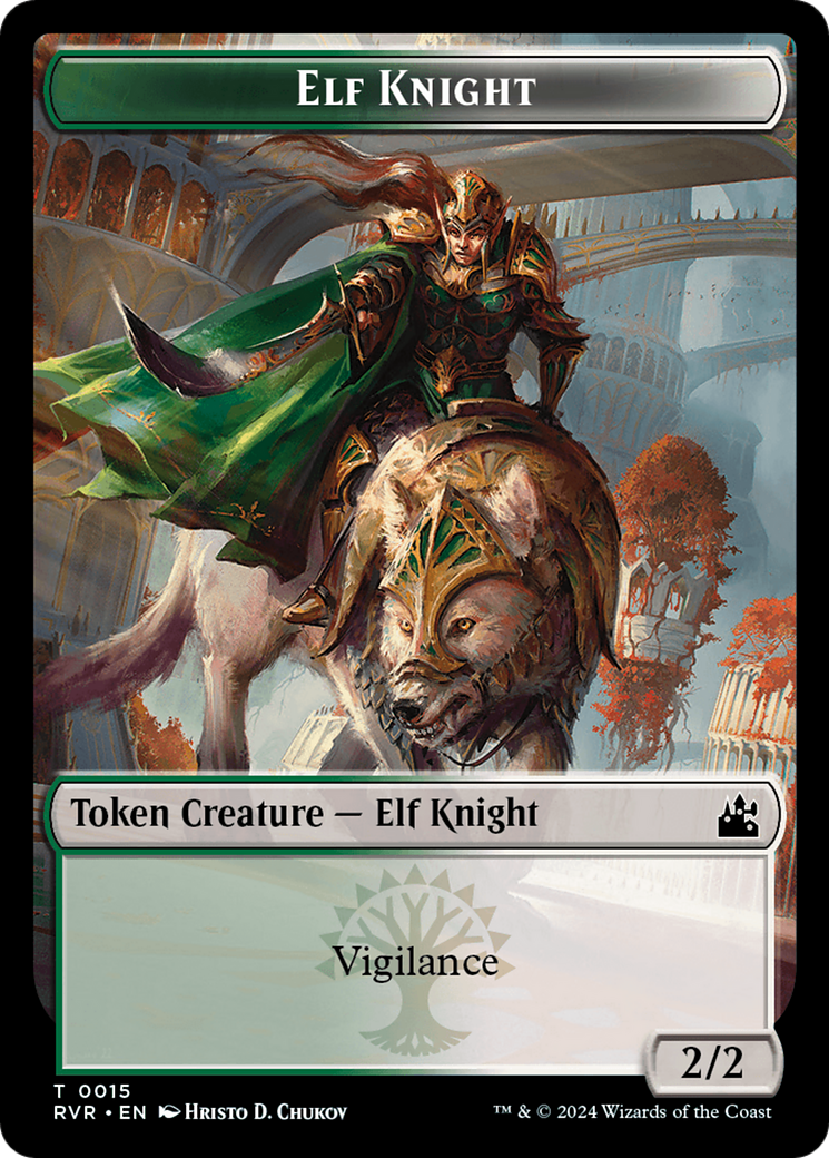 Elf Knight Token [Tokens] Ravnica Remastered Tokens MTG Single Magic: The Gathering