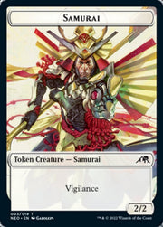 Samurai // Mechtitan Double-Sided Token [Tokens] Kamigawa: Neon Dynasty Tokens MTG Single Magic: The Gathering