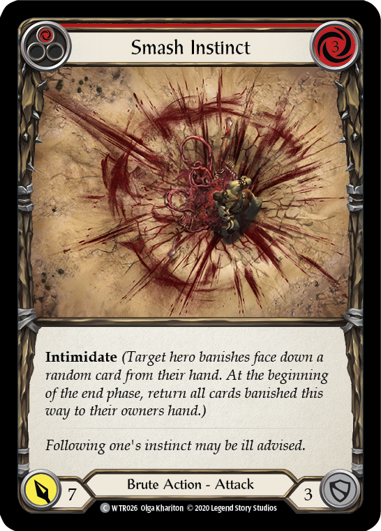 Smash Instinct (Red) [WTR026] Unlimited Edition Rainbow Foil Flesh And Blood Single Flesh And Blood   