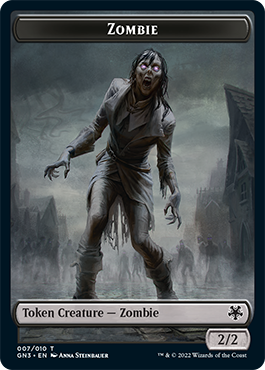 Zombie // Angel Double-Sided Token [Tokens] Game Night: Free-for-All Tokens MTG Single Magic: The Gathering