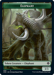Elephant // Thopter Double-Sided Token [Starter Commander Decks] MTG Single Magic: The Gathering   