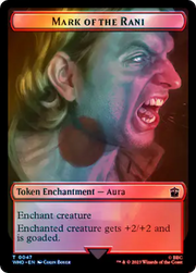 Dalek // Mark of the Rani Double-Sided Token (Surge Foil) [Tokens] Doctor Who Tokens MTG Single Magic: The Gathering