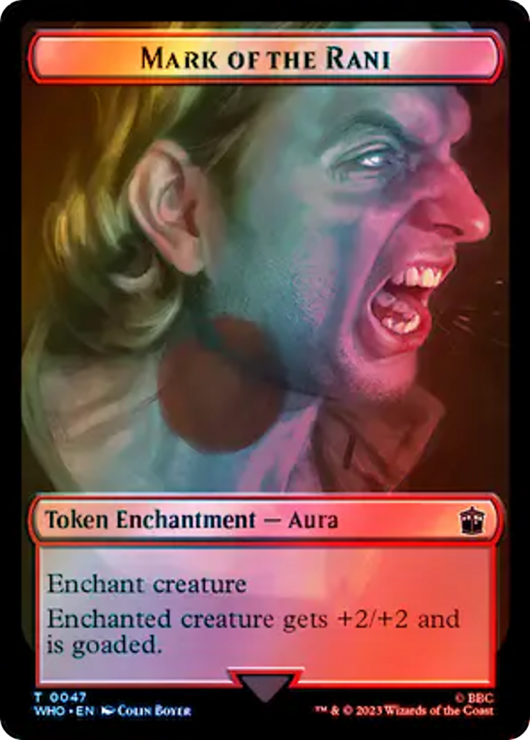 Dalek // Mark of the Rani Double-Sided Token (Surge Foil) [Tokens] Doctor Who Tokens MTG Single Magic: The Gathering