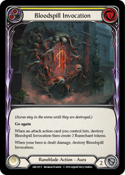 Bloodspill Invocation (Yellow) [ARC107-C] 1st Edition Rainbow Foil Flesh And Blood Single Flesh And Blood   
