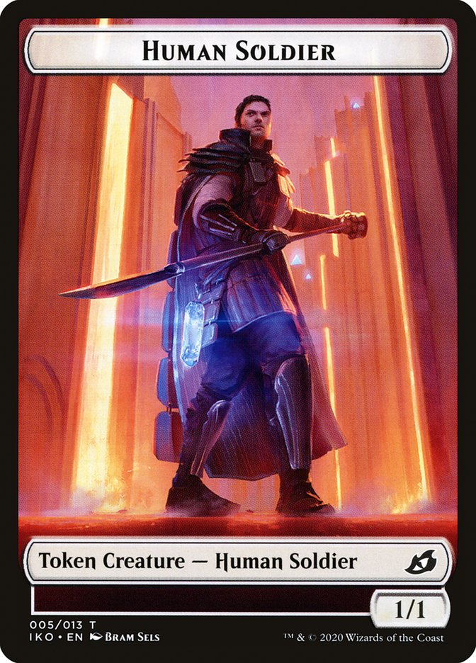 Shark // Human Soldier (005) Double-Sided Token [Tokens] Ikoria: Lair of Behemoths Tokens MTG Single Magic: The Gathering
