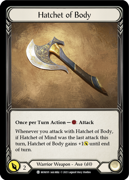 Hatchet of Body // Boltyn [MON105 // MON030] 1st Edition Normal Flesh And Blood Single Flesh And Blood   