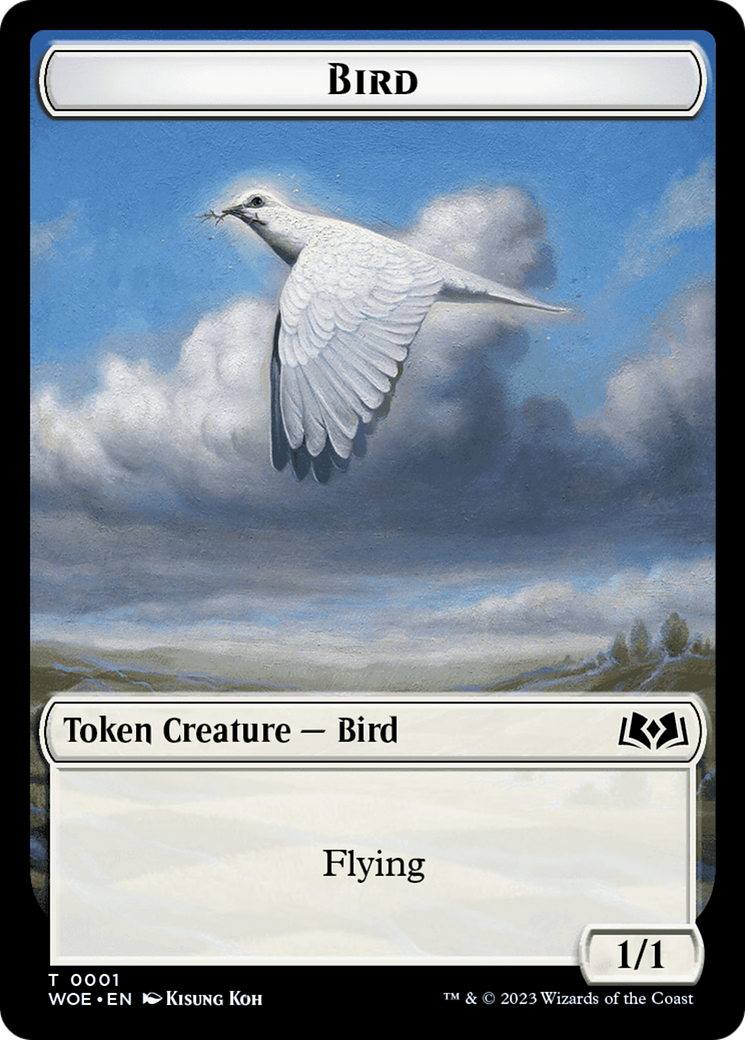 Bird // Food (0013) Double-Sided Token [Tokens] Wilds of Eldraine Tokens MTG Single Magic: The Gathering