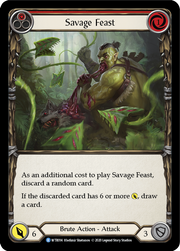 Savage Feast (Red) [WTR014] Unlimited Edition Rainbow Foil Flesh And Blood Single Flesh And Blood   