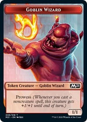 Goblin Wizard // Knight Double-Sided Token [Tokens] Core Set 2021 Tokens MTG Single Magic: The Gathering