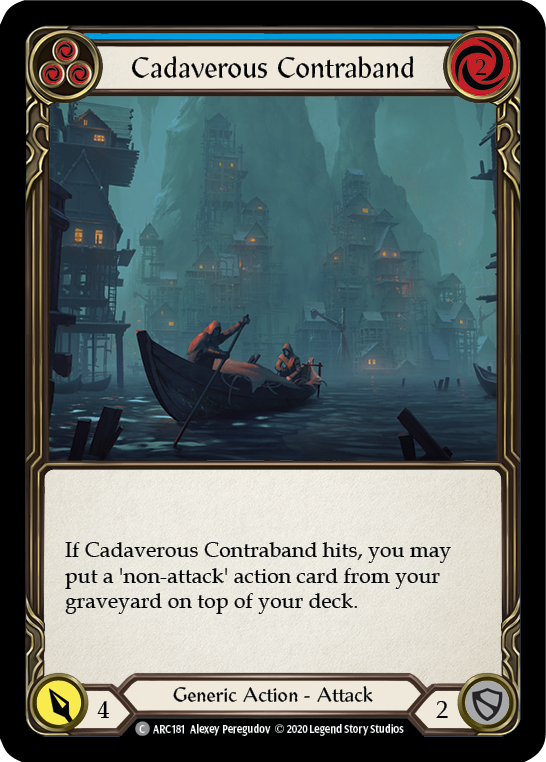 Cadaverous Contraband (Blue) [ARC181] Unlimited Edition Rainbow Foil Flesh And Blood Single Flesh And Blood   