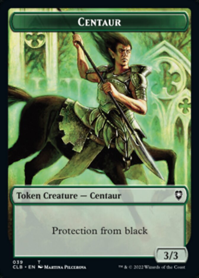 Horror // Centaur Double-Sided Token [Commander Legends: Battle for Baldur's Gate Tokens] MTG Single Magic: The Gathering   