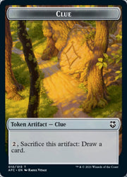 Clue // Treasure Double-Sided Token [Dungeons & Dragons: Adventures in the Forgotten Realms Commander Tokens] MTG Single Magic: The Gathering   