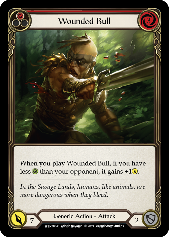 Wounded Bull (Red) [WTR200-C] Alpha Print Rainbow Foil Flesh And Blood Single Flesh And Blood   