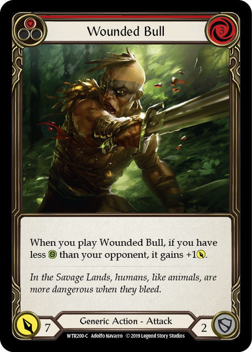 Wounded Bull (Red) [WTR200-C] Alpha Print Rainbow Foil Flesh And Blood Single Flesh And Blood   