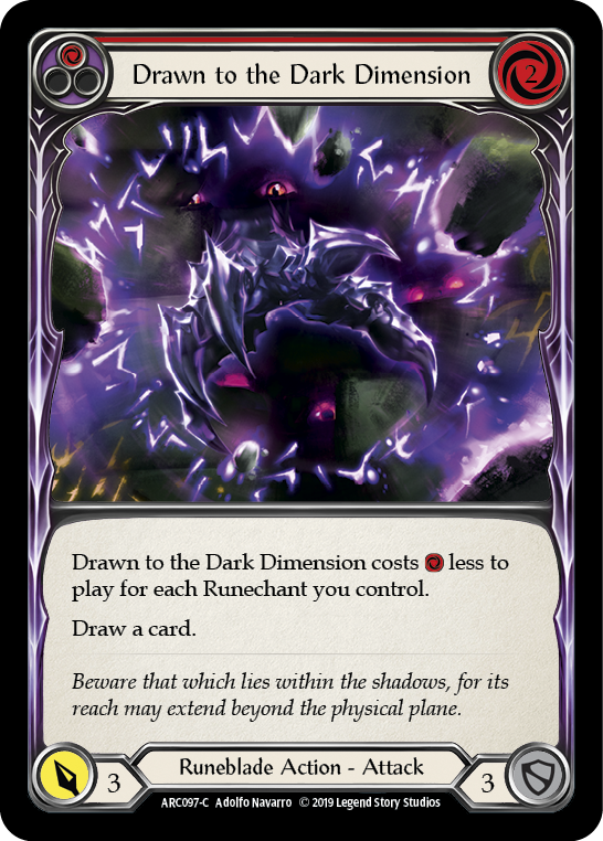 Drawn to the Dark Dimension (Red) [ARC097-C] 1st Edition Rainbow Foil Flesh And Blood Single Flesh And Blood   