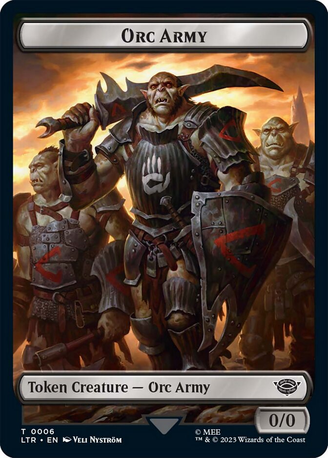 Orc Army Token (06) [The Lord of the Rings: Tales of Middle-Earth Tokens] MTG Single Magic: The Gathering   