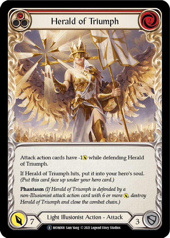 Herald of Triumph (Red) [U-MON008] Unlimited Normal  Flesh And Blood Flesh And Blood Single Taps Games Edmonton Alberta