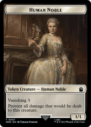 Human Noble // Alien Salamander Double-Sided Token [Tokens] Doctor Who Tokens MTG Single Magic: The Gathering