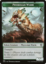 Phyrexian Wurm // Phyrexian Insect Double-Sided Token [Tokens] Phyrexia: All Will Be One Commander Tokens MTG Single Magic: The Gathering