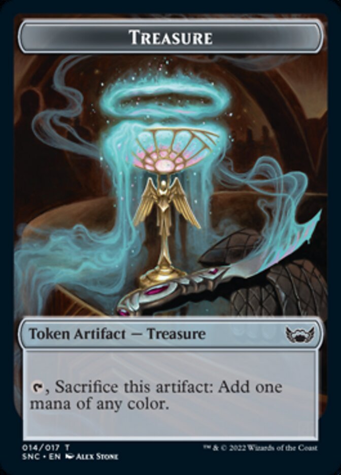 Treasure (014) // Citizen Double-Sided Token [Tokens] Streets of New Capenna Tokens MTG Single Magic: The Gathering