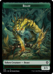 Poison Counter // Beast Double-Sided Token [Tokens] Phyrexia: All Will Be One Commander Tokens MTG Single Magic: The Gathering