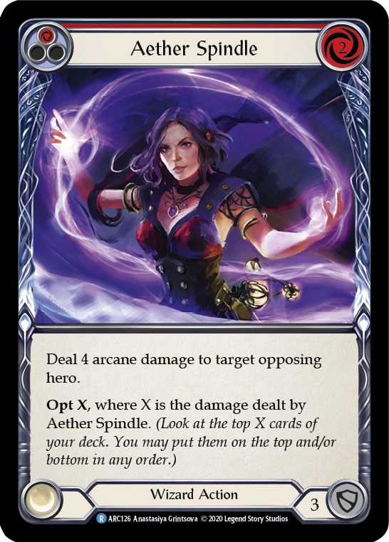 Aether Spindle (Red) [ARC126] Unlimited Edition Normal Flesh And Blood Single Flesh And Blood   