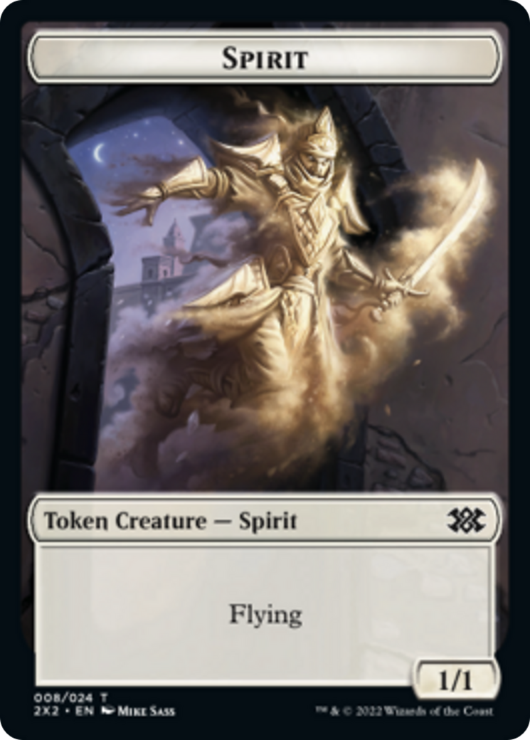 Boar // Spirit (008) Double-Sided Token [Tokens] Double Masters 2022 Tokens MTG Single Magic: The Gathering