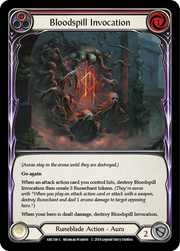 Bloodspill Invocation (Red) [ARC106-C] 1st Edition Normal Flesh And Blood Single Flesh And Blood   