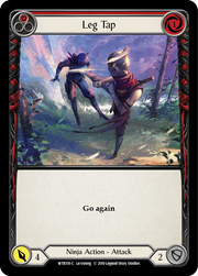 Leg Tap (Red) [WTR101-C] Alpha Print Rainbow Foil Flesh And Blood Single Flesh And Blood   